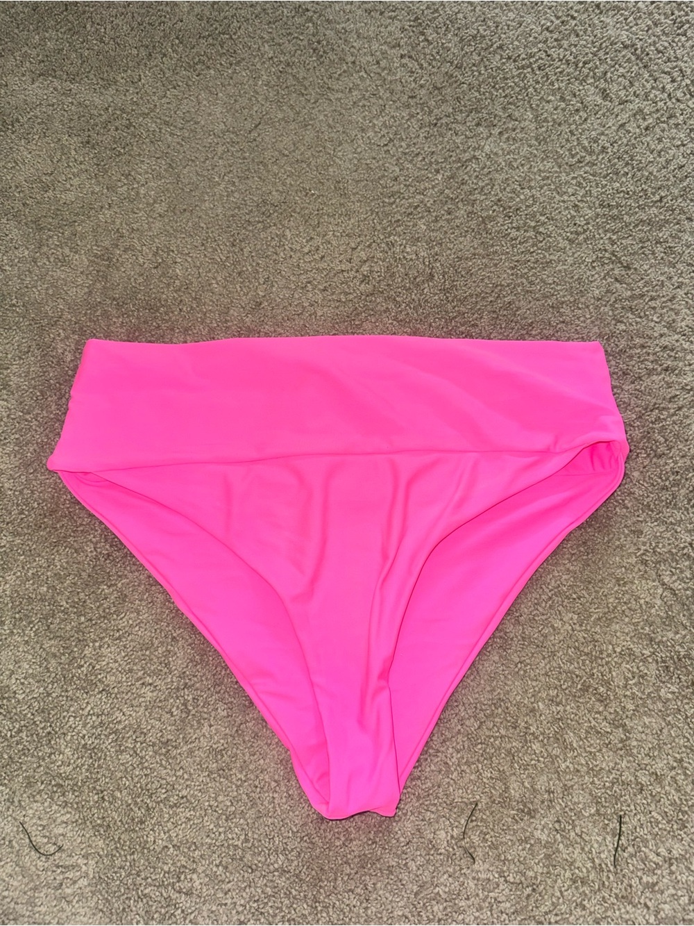 Buddy Love Neon Pink High-Waist Bikini Bottom